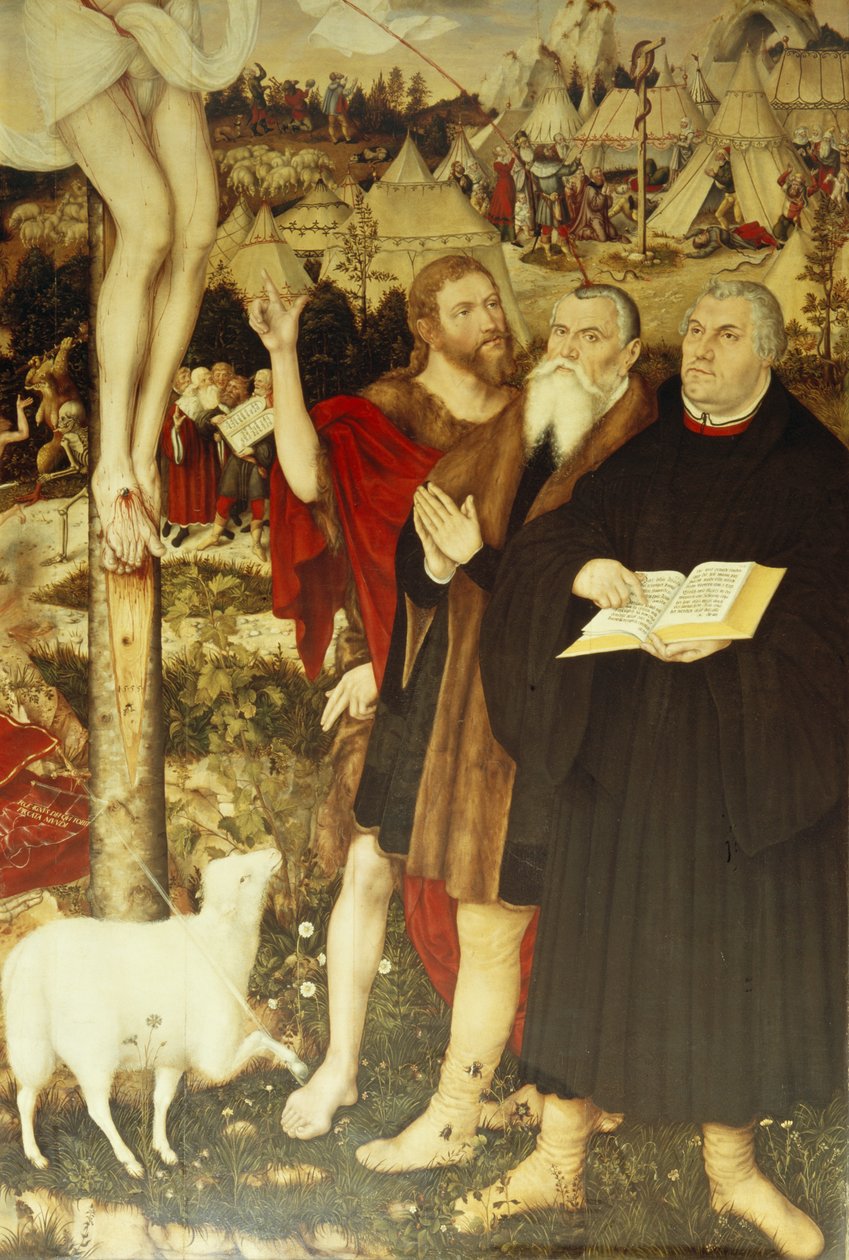 Kristus på korset, 1552-55 (uppgift om 308464) av Lucas Cranach the Elder