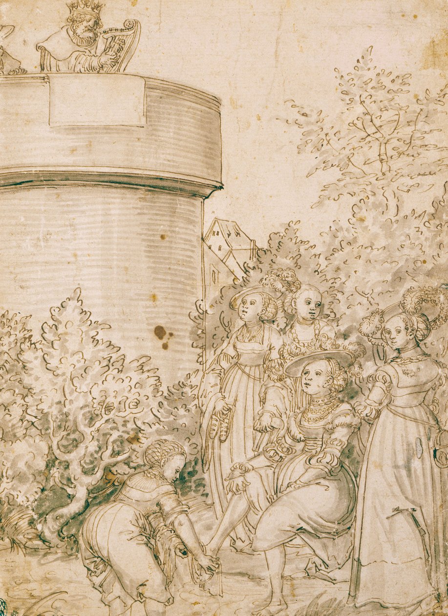 David und Bathseba av Lucas Cranach the Elder
