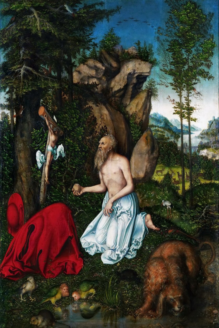 Der heilige Hieronymus  av Lucas Cranach the Elder