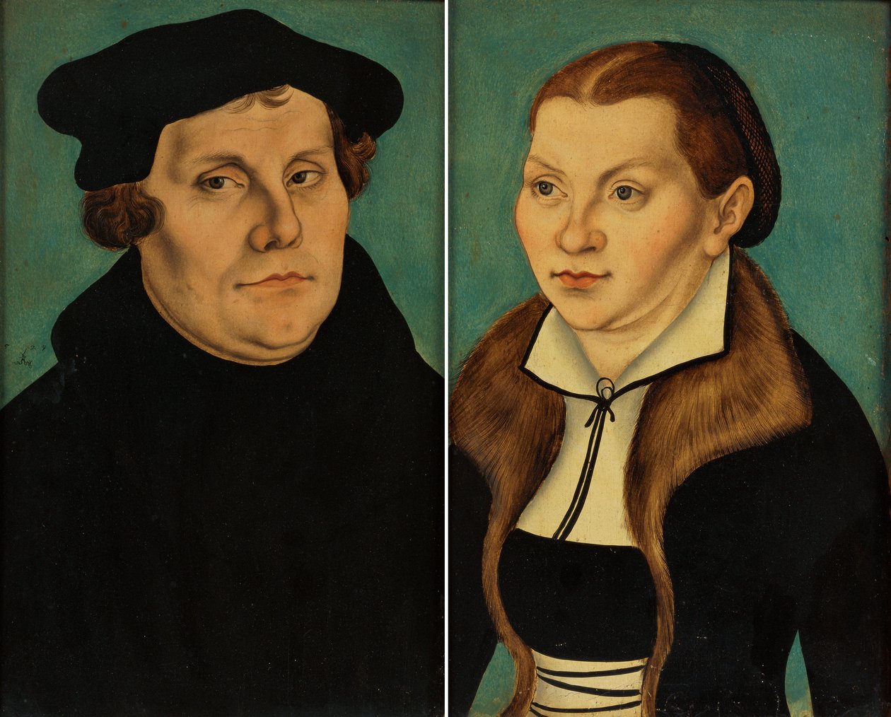 Doppelporträt Martin Luther u. Katharina Bora  av Lucas Cranach the Elder