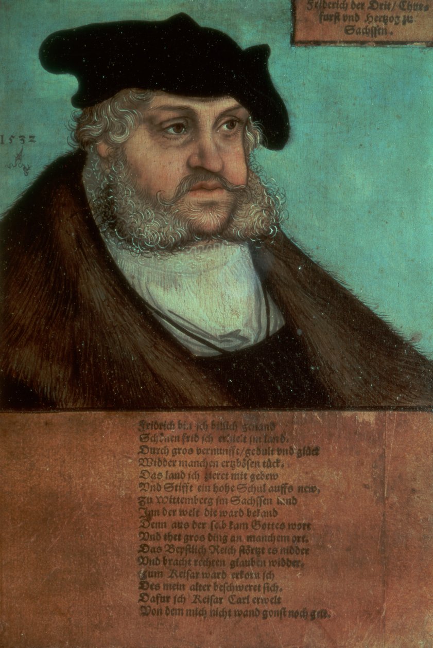 Friedrich III, den vise, kurfurste av Sachsen av Lucas Cranach the Elder