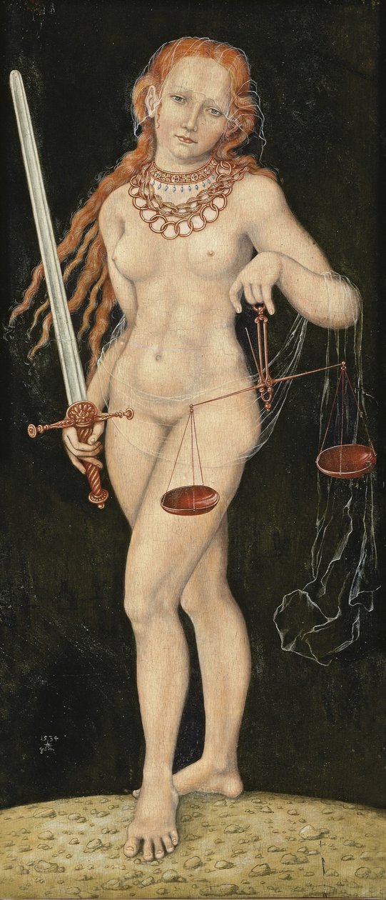 Justice av Lucas Cranach the Elder