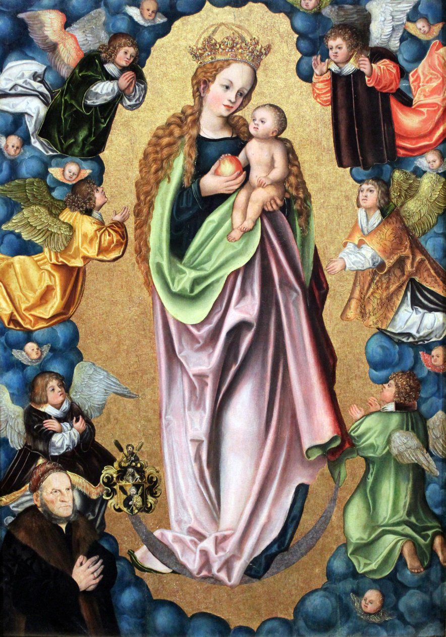 Madonna auf der Mondsichel av Lucas Cranach the Elder