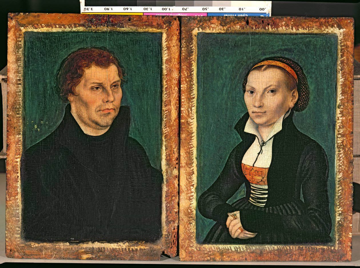 Martin Luther, Katharina von Bora, ca 1526 av Lucas Cranach the Elder