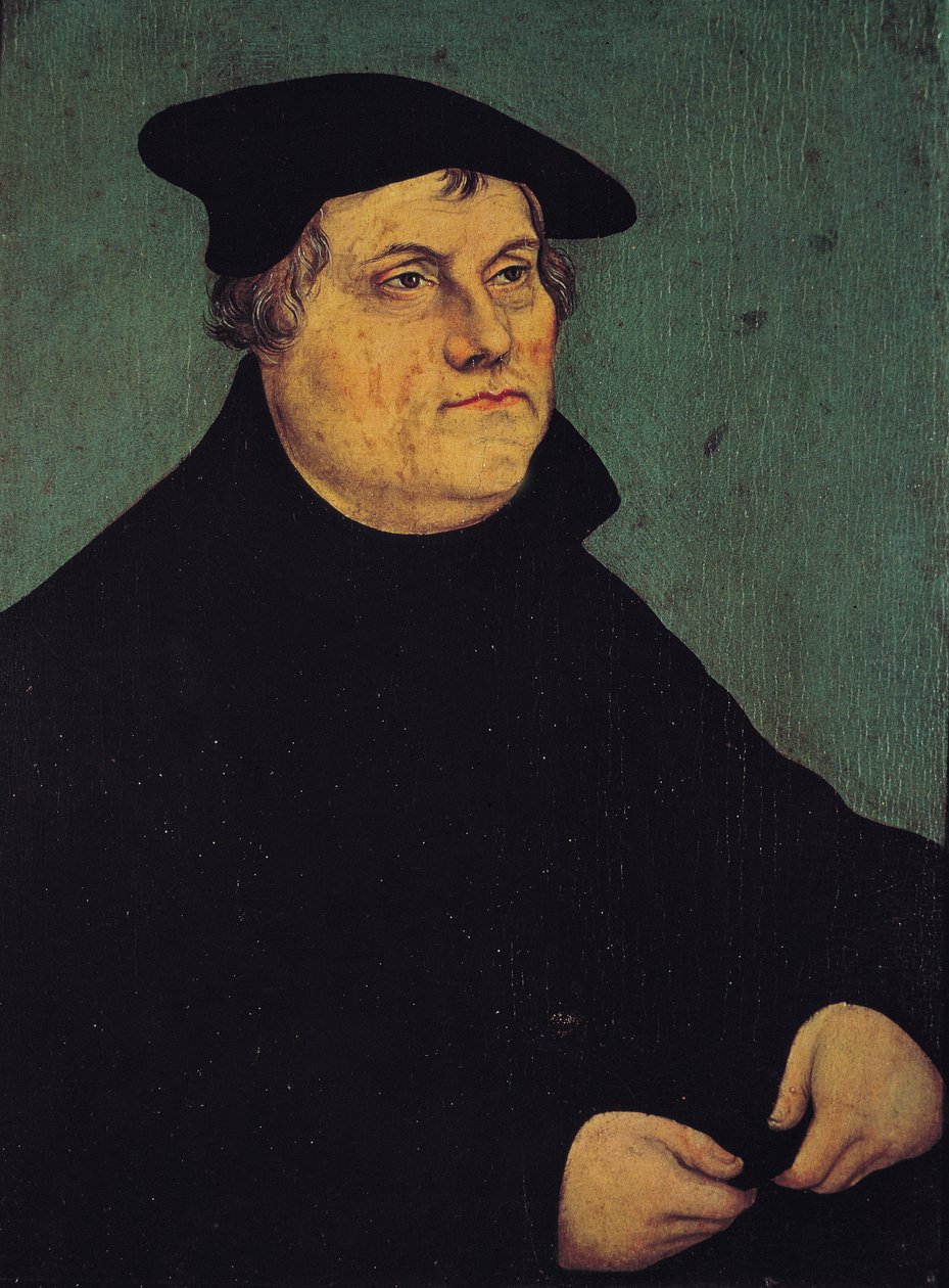 Porträtt av Martin Luther (1483-1546) 1543 av Lucas Cranach the Elder