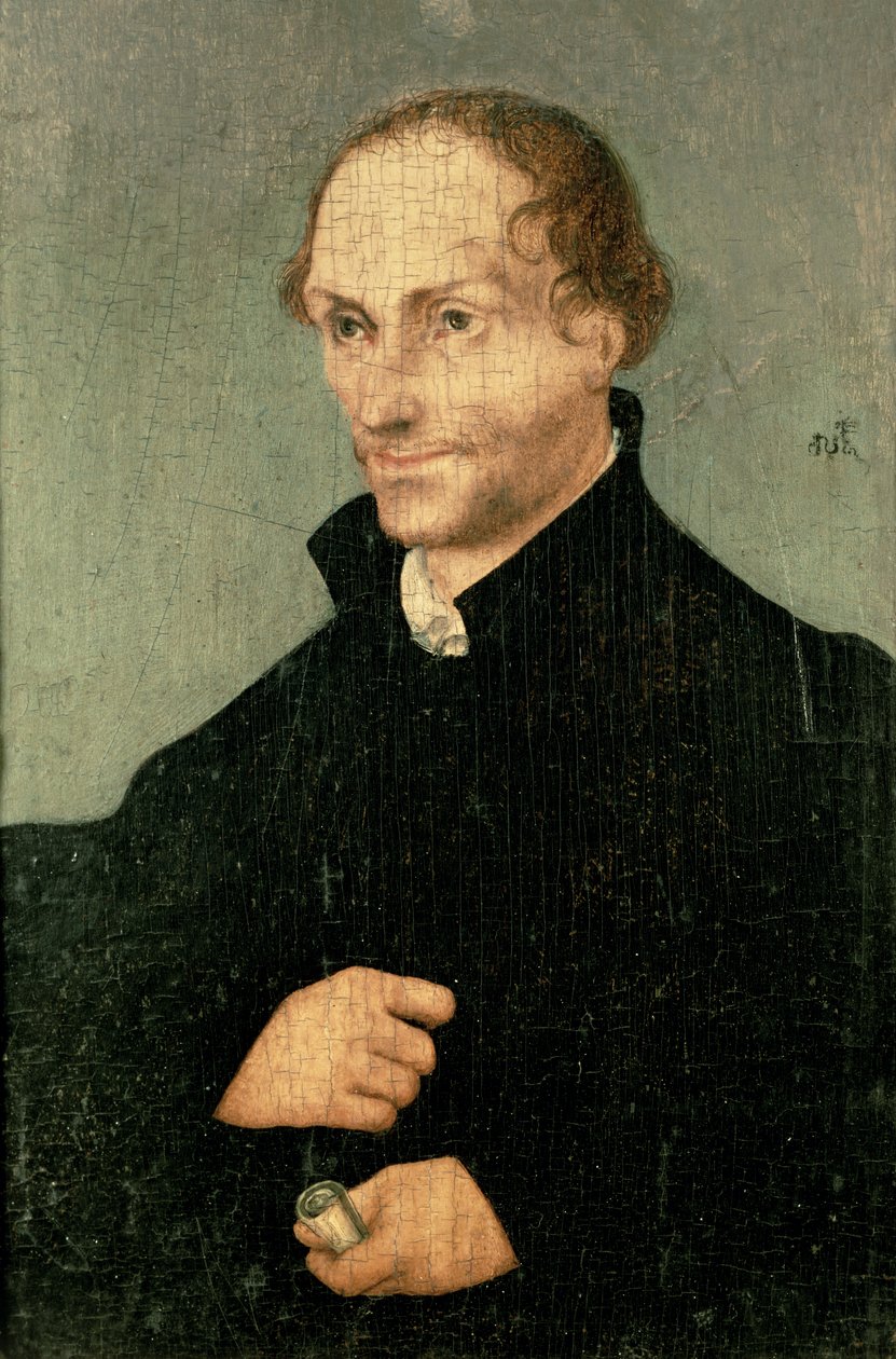 Porträtt av Philipp Melanchthon (1497-1560), 1532 av Lucas Cranach the Elder