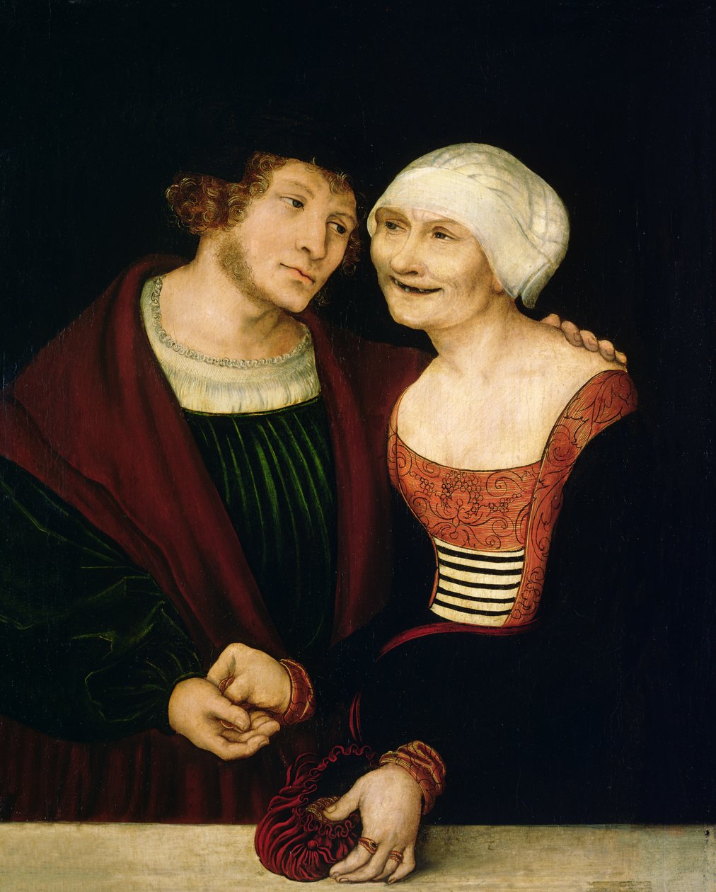 Den förälskade gamla kvinnan av Lucas Cranach the Elder