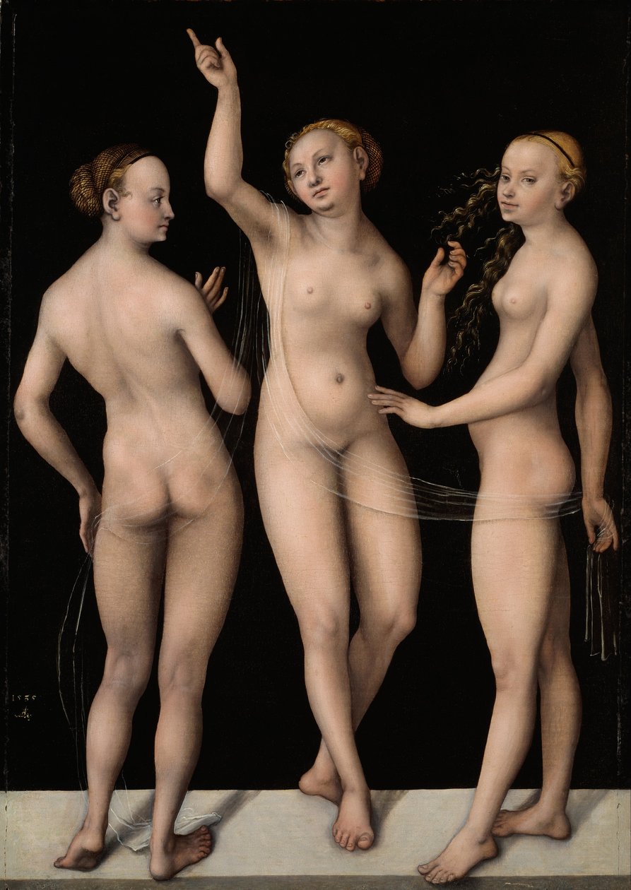 De tre nådarna av Lucas Cranach the Elder