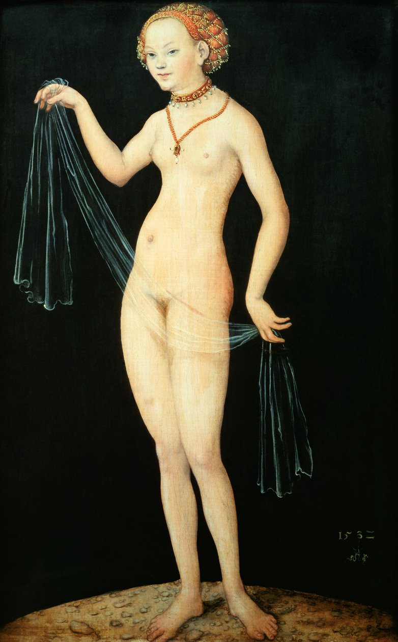 Venus, 1532 (olja och tempera på röd bok) av Lucas Cranach the Elder