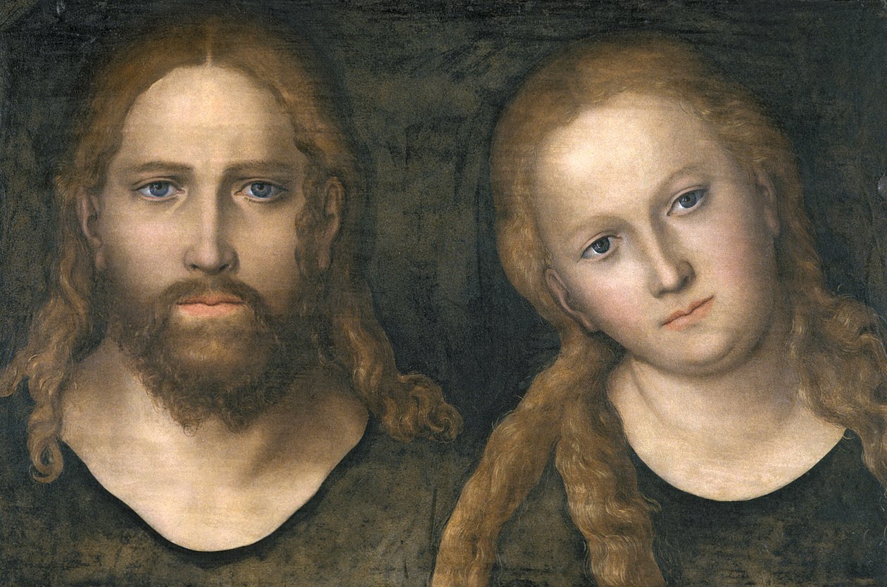 Kristus och Maria, 1516-20 av Lucas Cranach the Elder