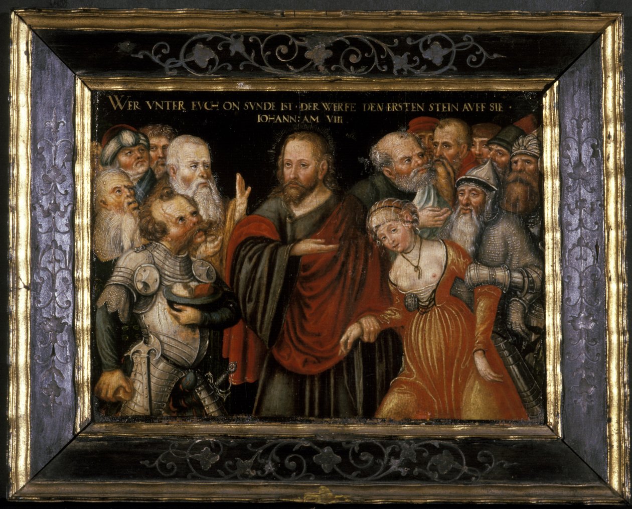 Kristus och äktenskapsbrytaren, c.1540-50 av Lucas Cranach the Elder