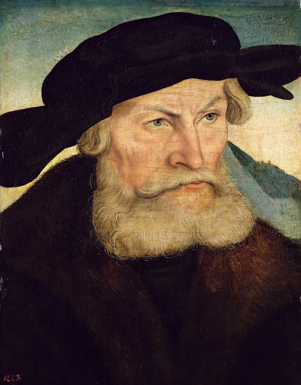 Portrait of Herzog Heinrich the Pious of Saxony (1473-1541) c.1528  av Lucas Cranach the Elder