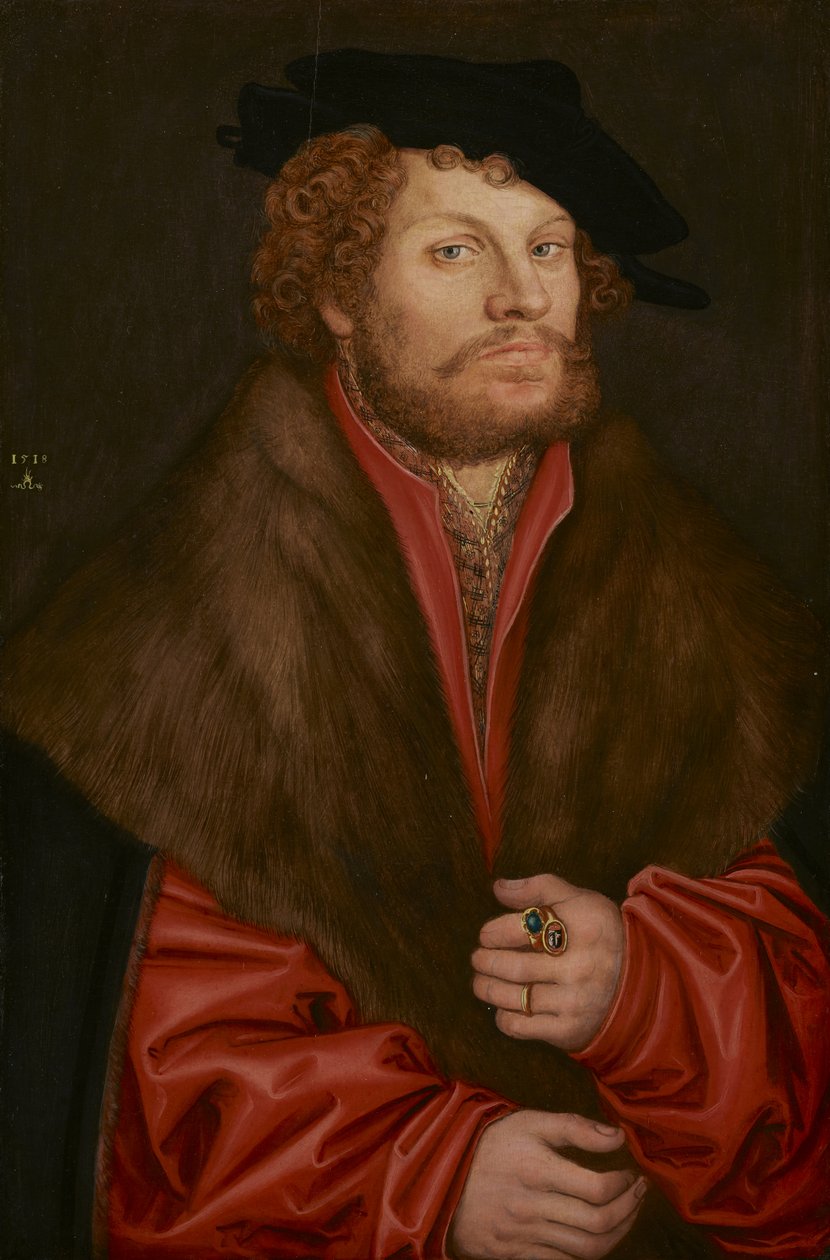 Porträtt av Moritz Buchner, ca 1520 av Lucas Cranach the Elder