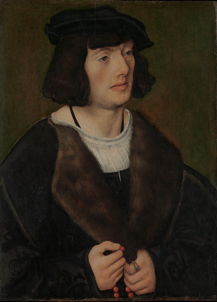 Porträtt av en man med en rosenkrans, c.1508 av Lucas Cranach the Elder