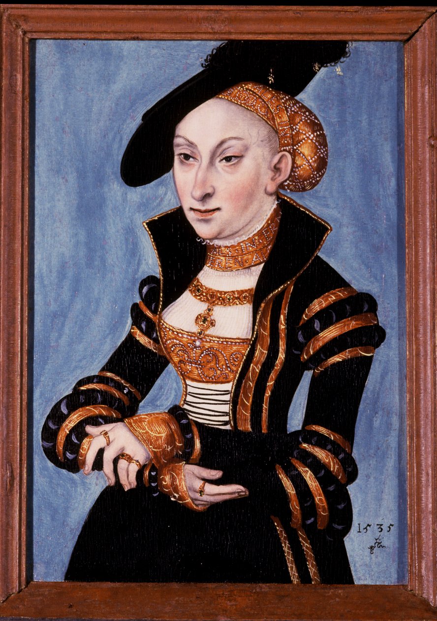 Sibylle, kurfurstinna av Sachsen, 1535 av Lucas Cranach the Elder