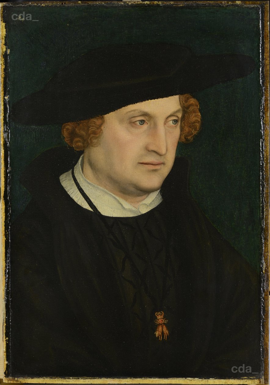 Portrait of Margrave Johann of Brandenburg-Ansbach av Lucas Cranach the Elder