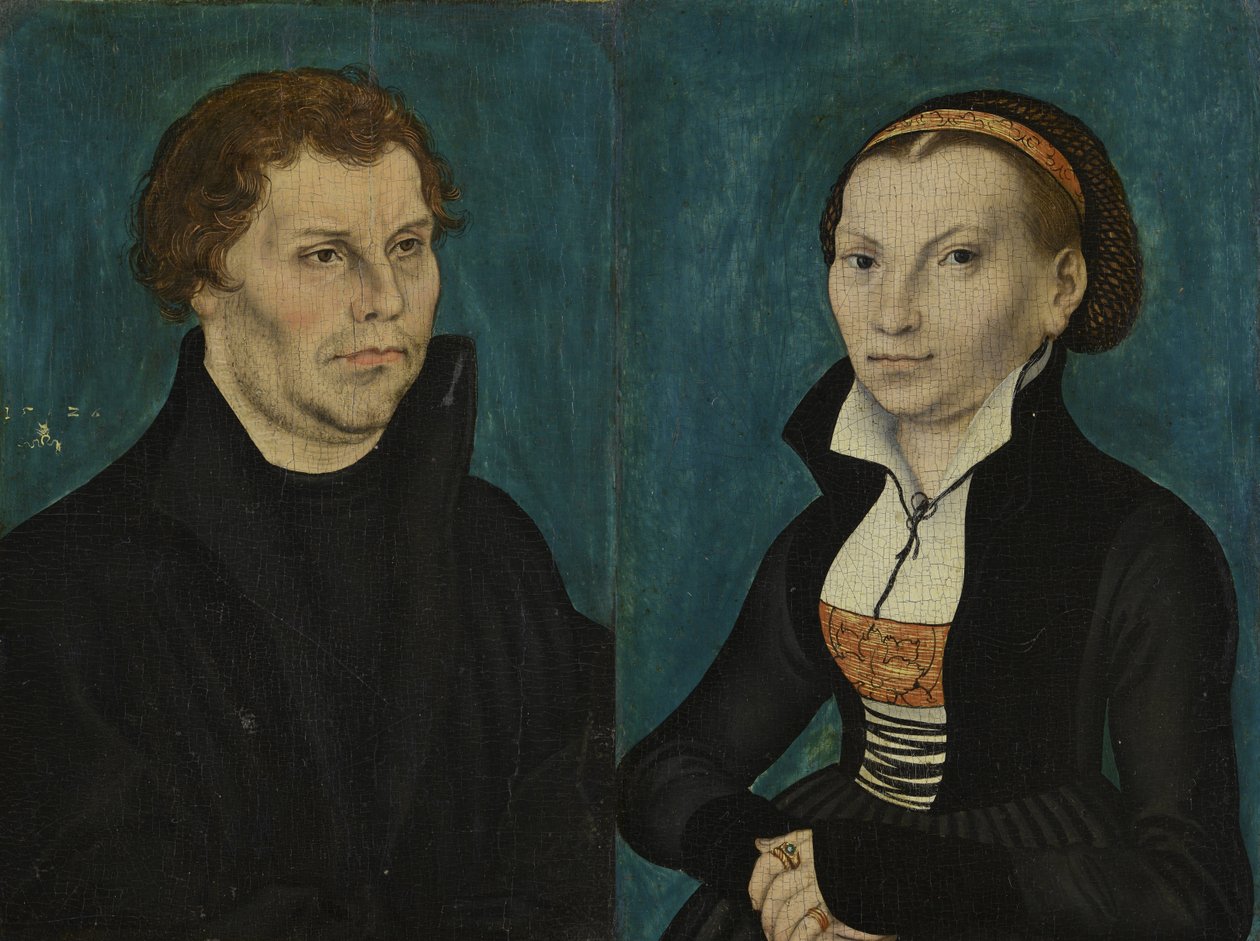 Portraits of Martin Luther and Katharina von Bora av Lucas Cranach the Elder