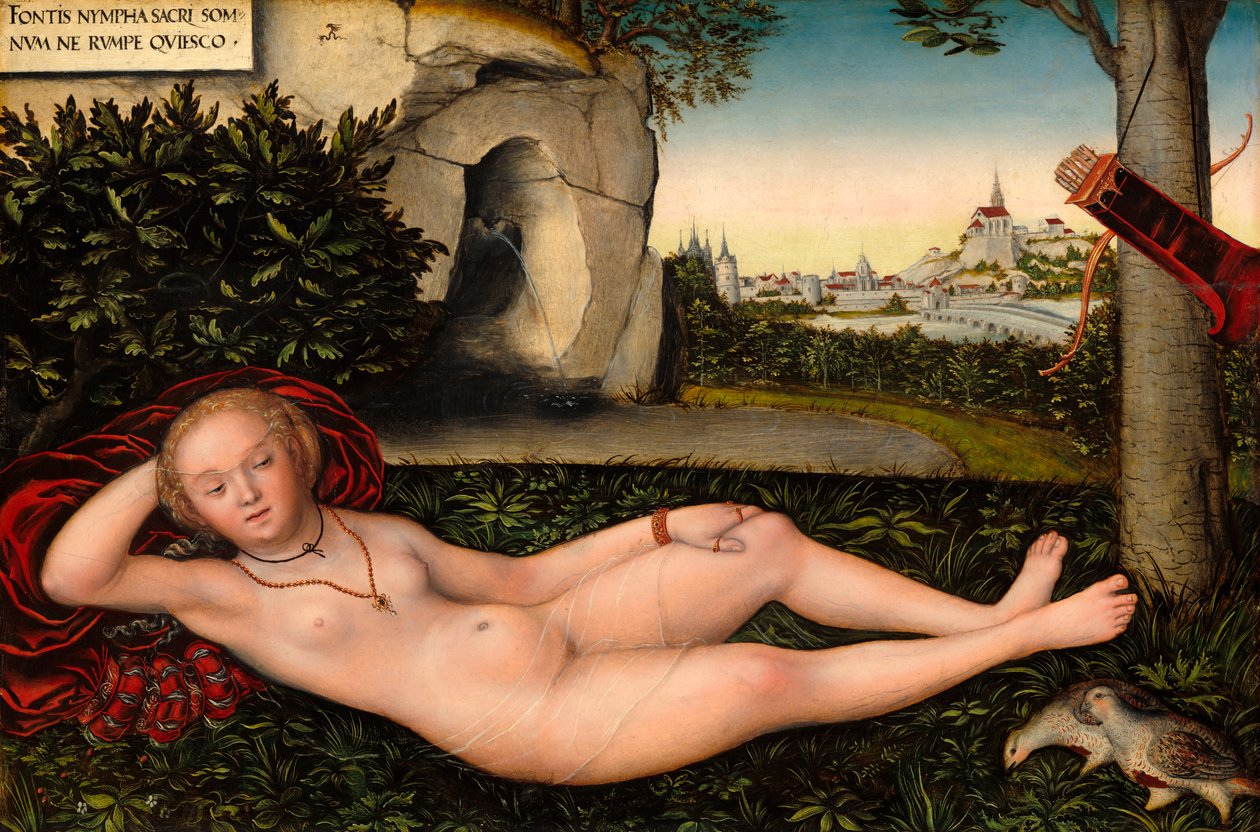 The Nymph of the spring av Lucas Cranach the Elder