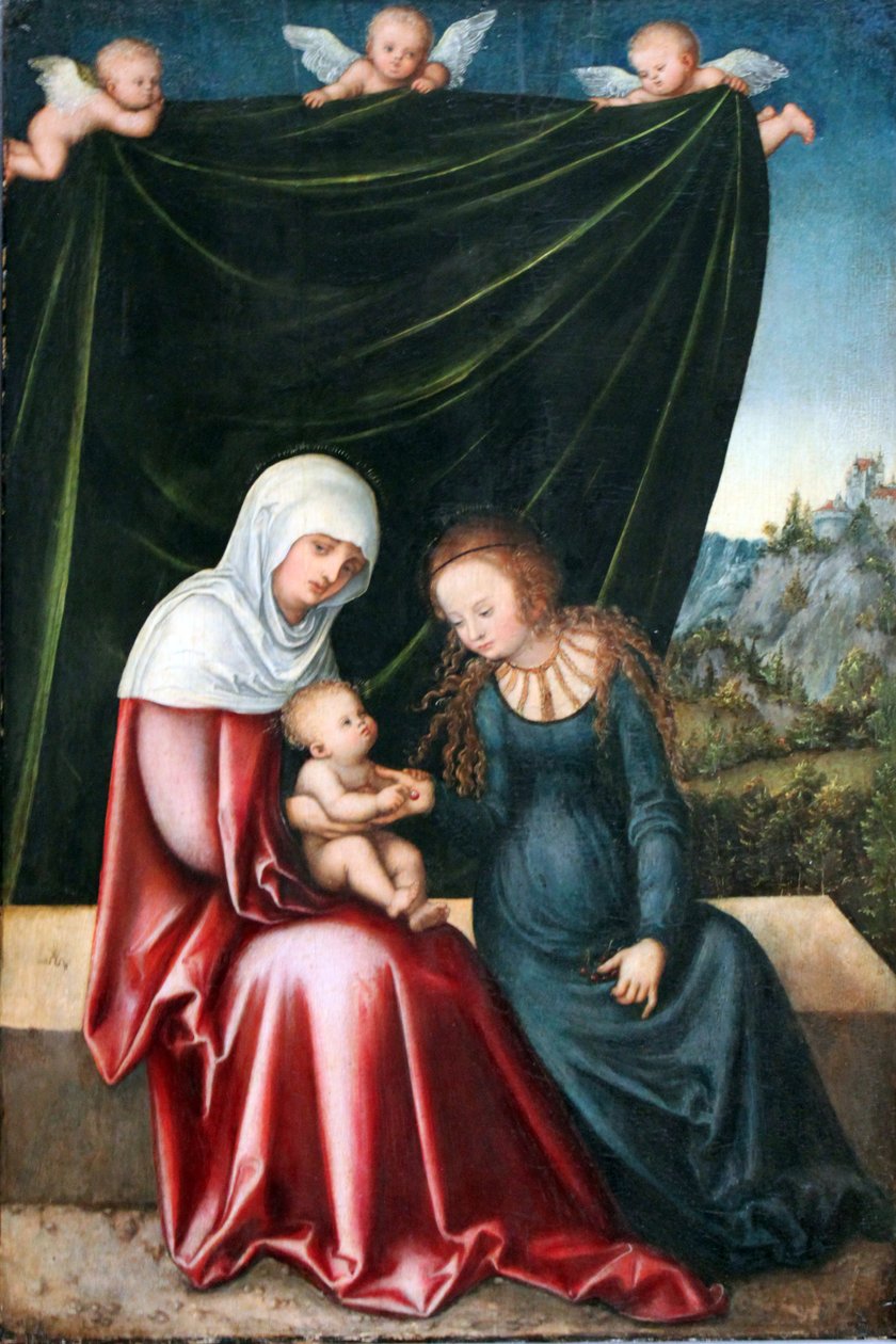 S: t Anna Selbdritt på stenbänken av Lucas Cranach the Elder
