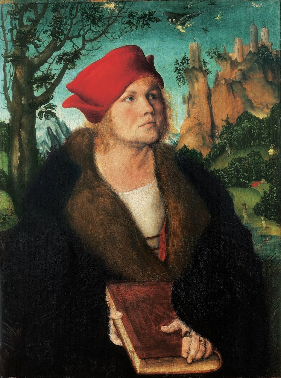 Porträtt av dr Johannes Cuspinian av Lucas Cranach the Elder