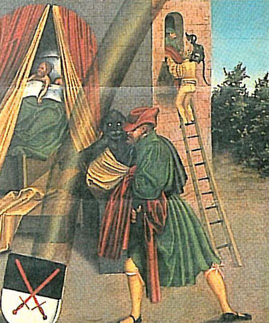 The Ten Commandments Sixth Commandment detail av Lucas Cranach the Elder