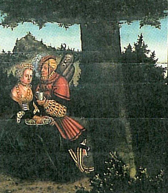 The Ten Commandments seventh Commandment detail av Lucas Cranach the Elder