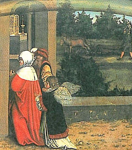 The Ten Commandments third Commandment detail av Lucas Cranach the Elder