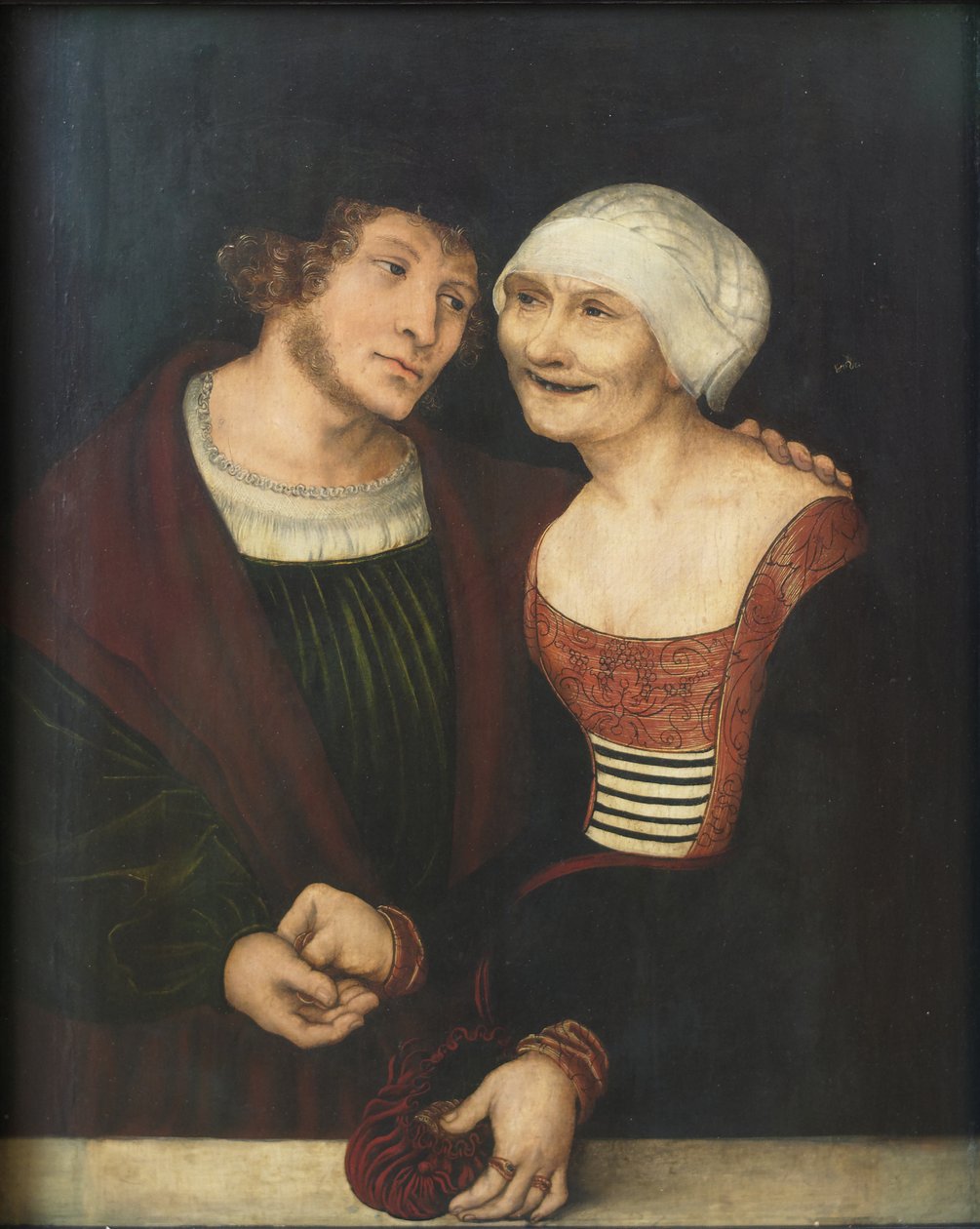 Ung man och gammal kvinna av Lucas Cranach the Elder