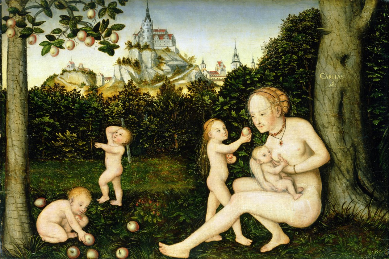 Välgörenhet av Lucas Cranach the Younger
