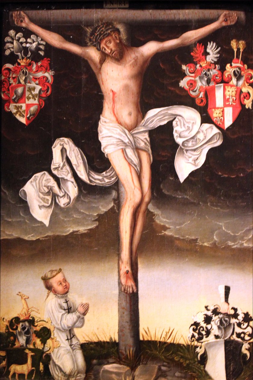 Epitaf av ett barn i ett hölje av Lucas Cranach the Younger