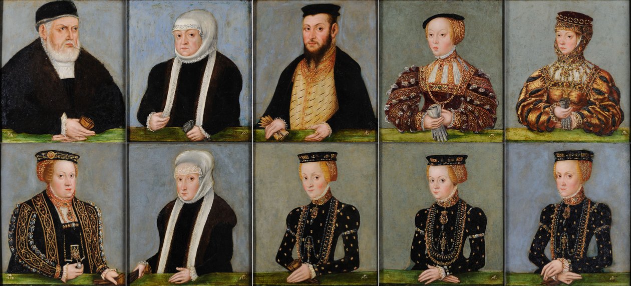 Familjen Sigismundi 1 Jagellonidis King Polen av Lucas Cranach the Younger