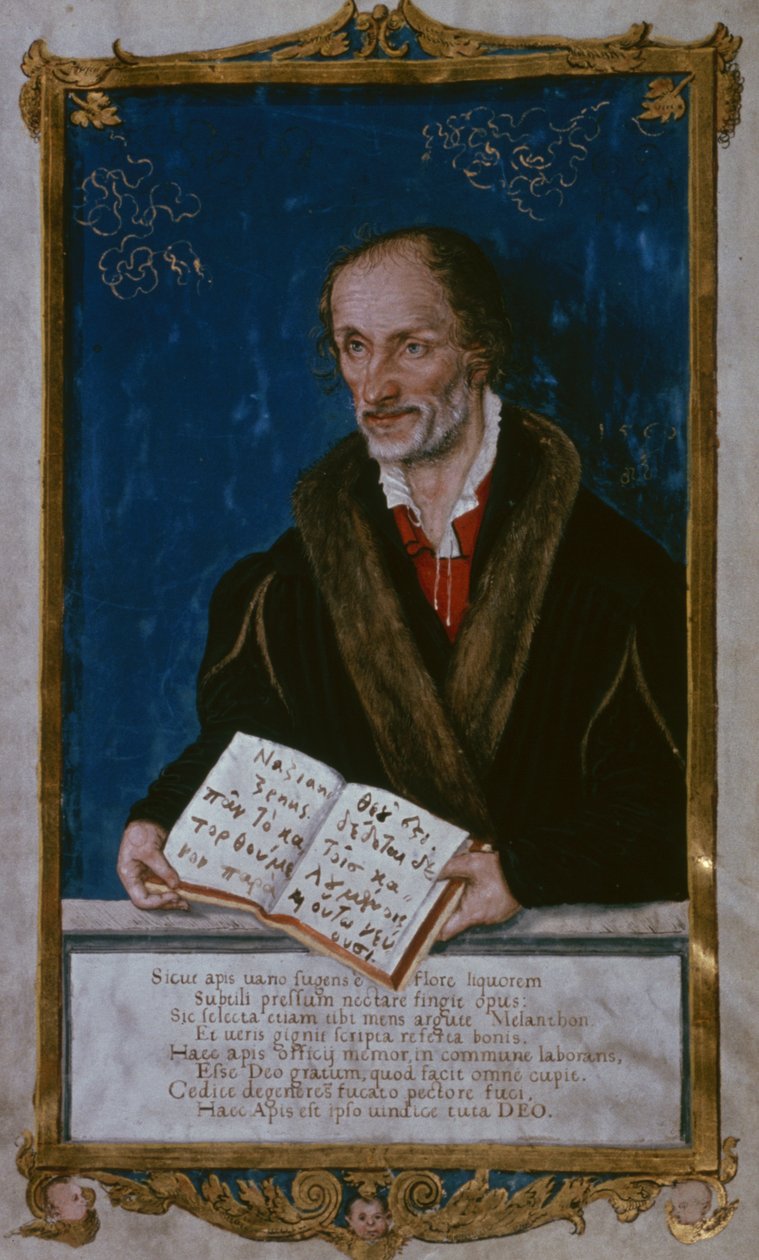 Porträtt av Philipp Melanchthon av Lucas Cranach the Younger
