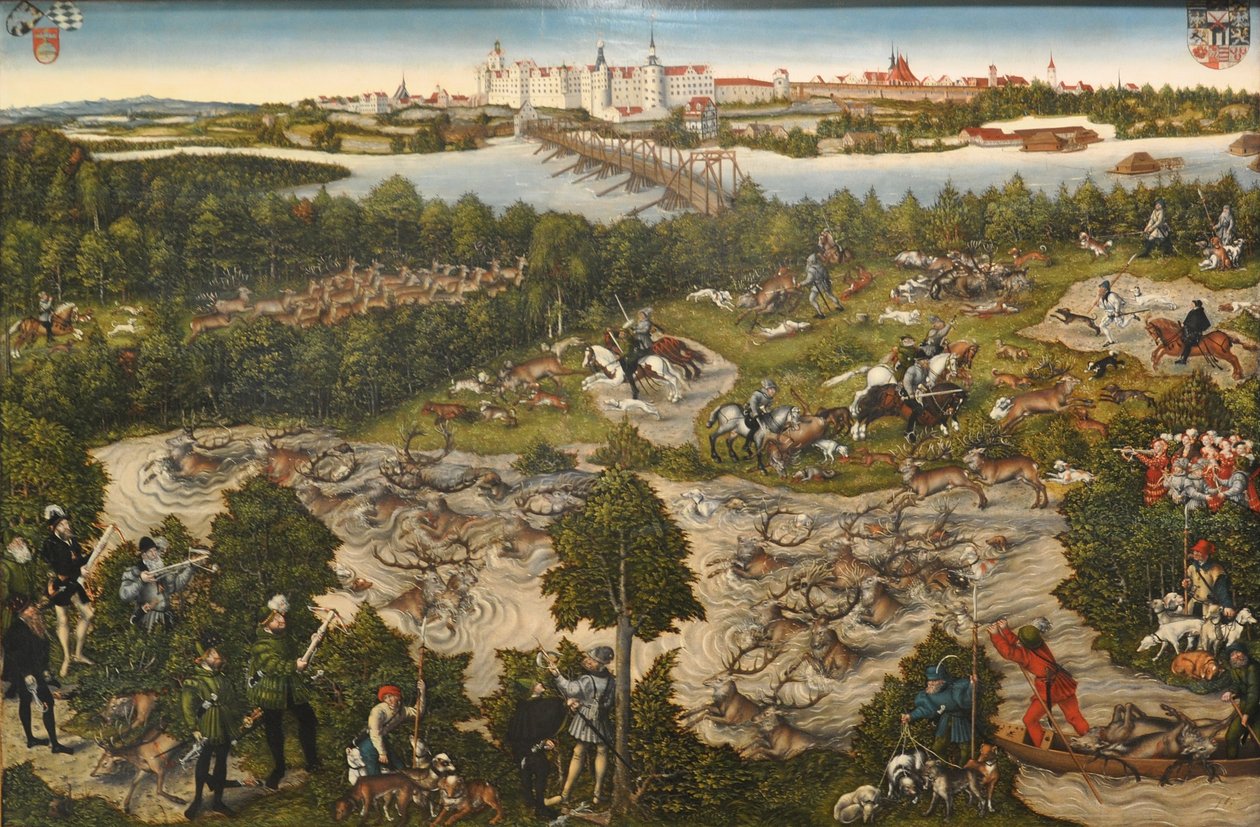Stag Hunt of the Elector Johann Friedrich av Lucas Cranach the Younger