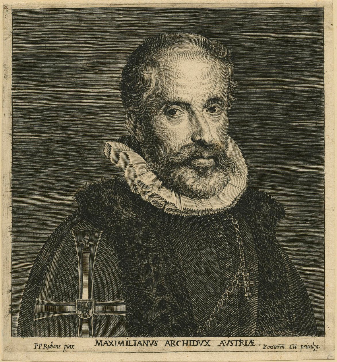 Maximilian II, ärkehertig av Österrike, efter Rubens av Lucas Emil Vorsterman