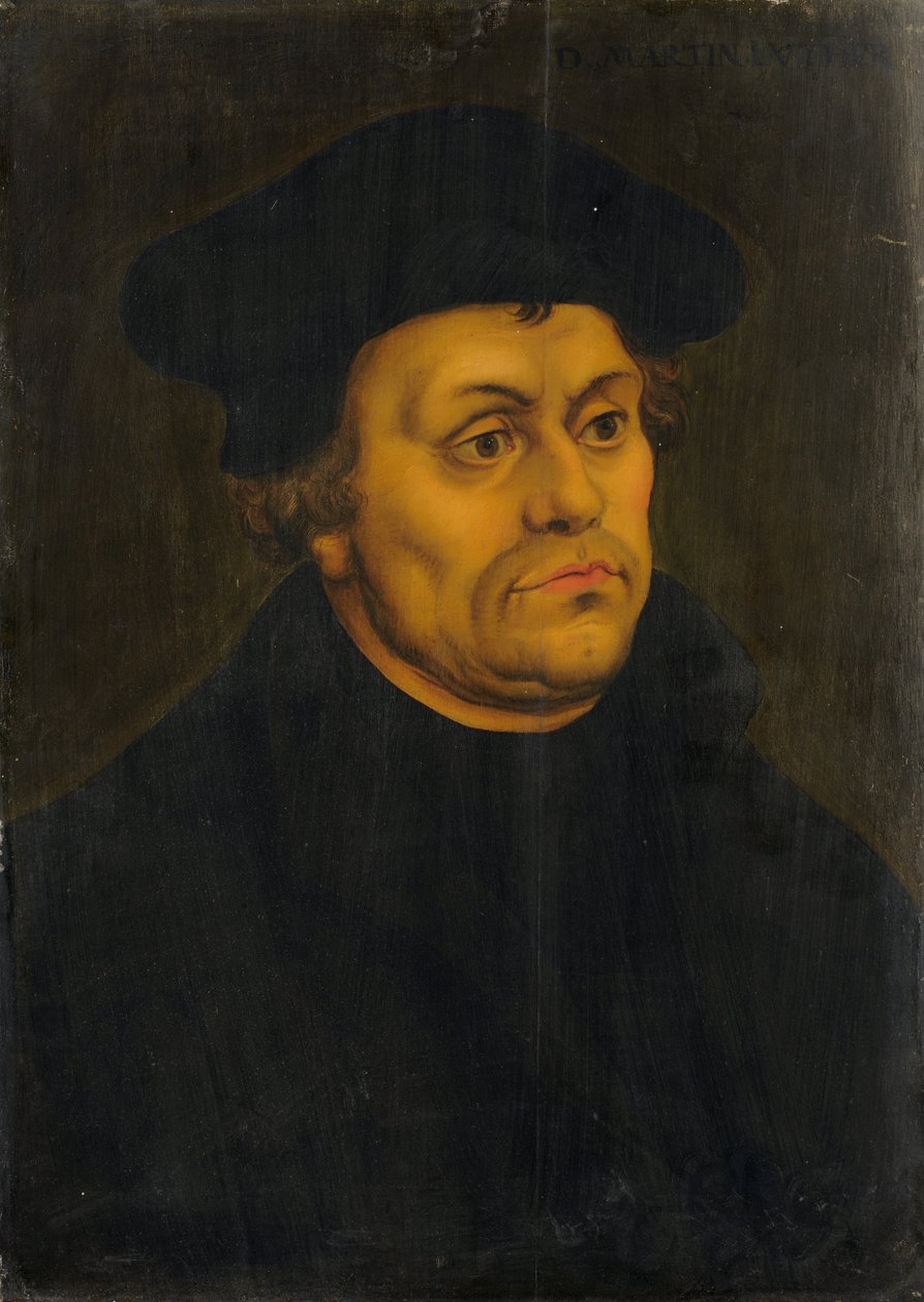 Porträtt av Martin Luther av Lucas Cranach the Elder