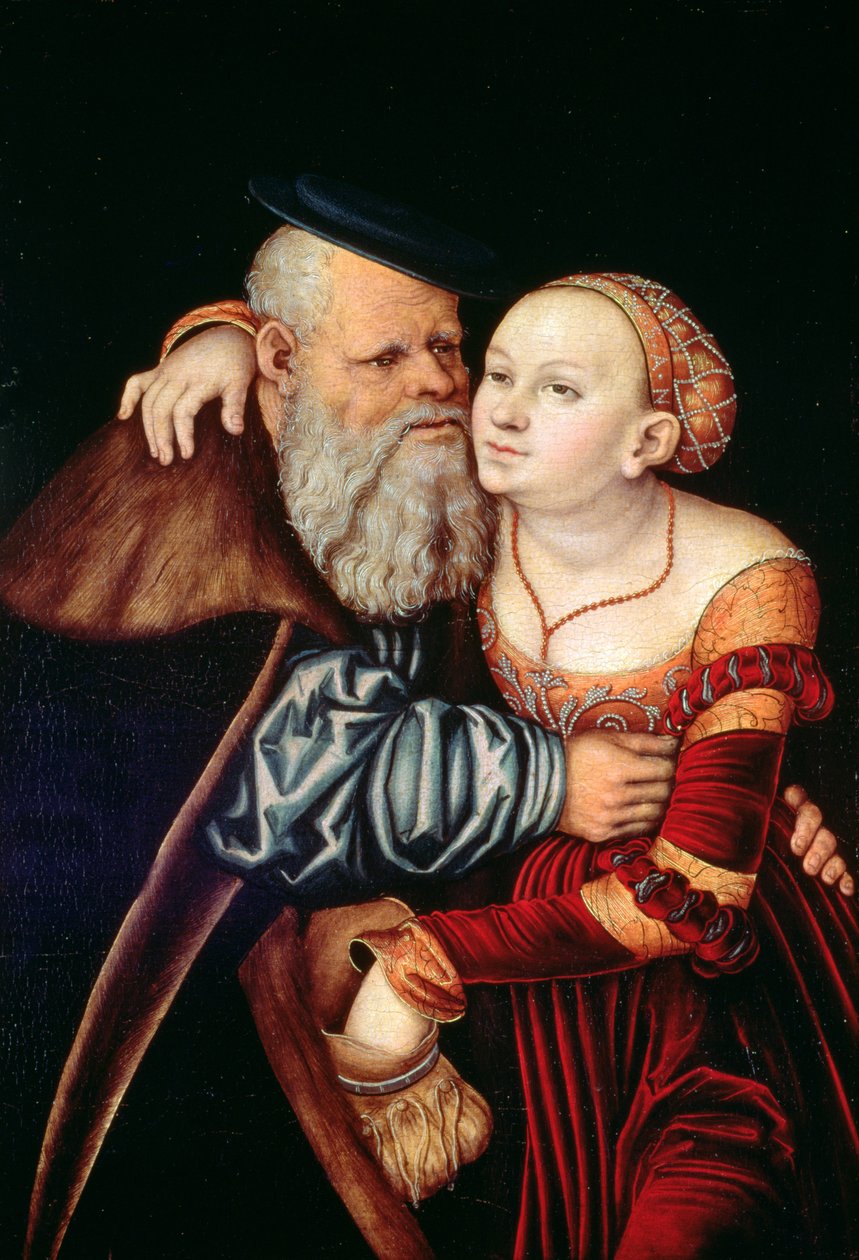 Den gamla älskaren av Lucas Cranach the Elder