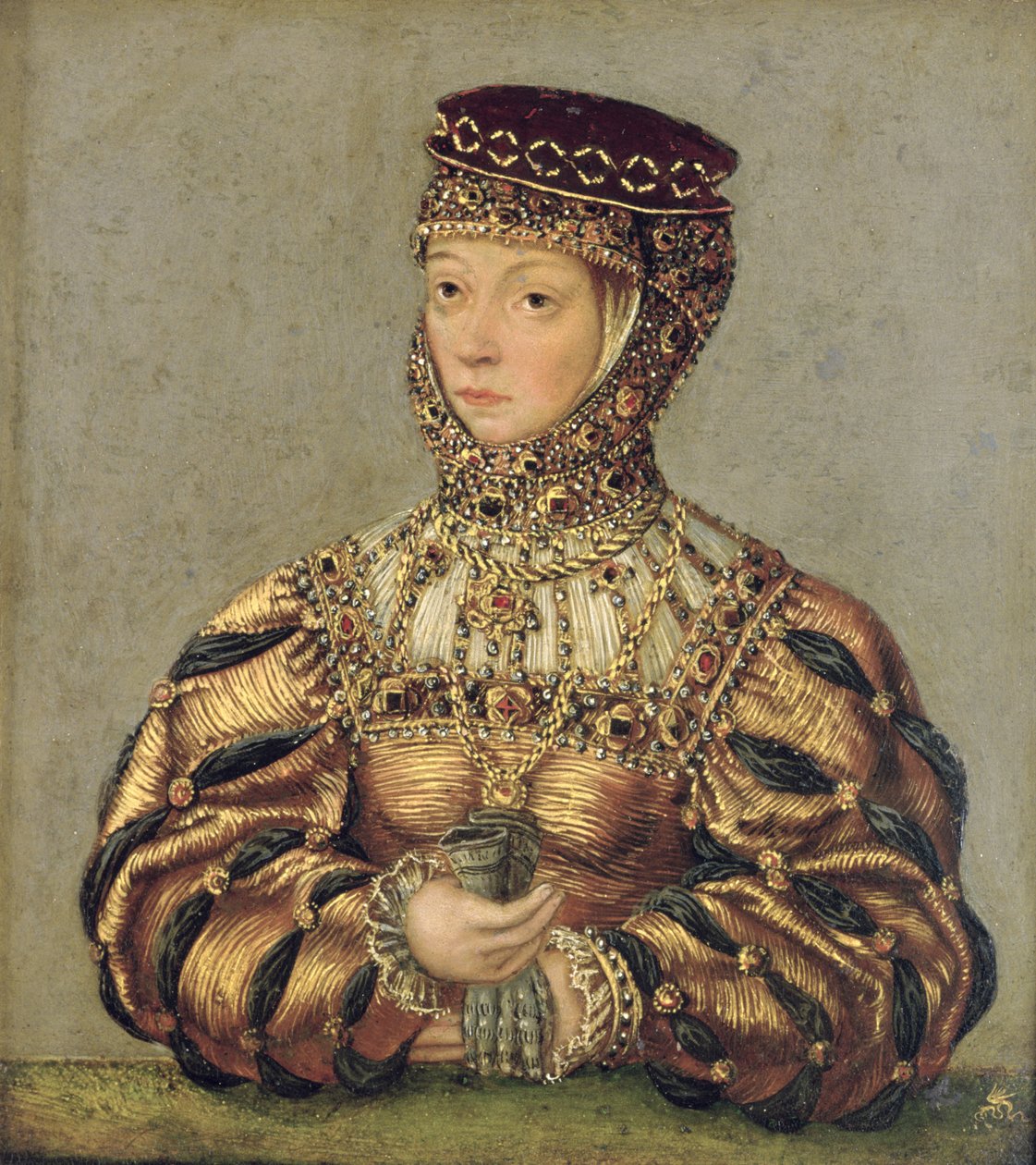 Barbara Radziwill, ca 1553-56 (olja på koppar) av Lucas Cranach the Younger