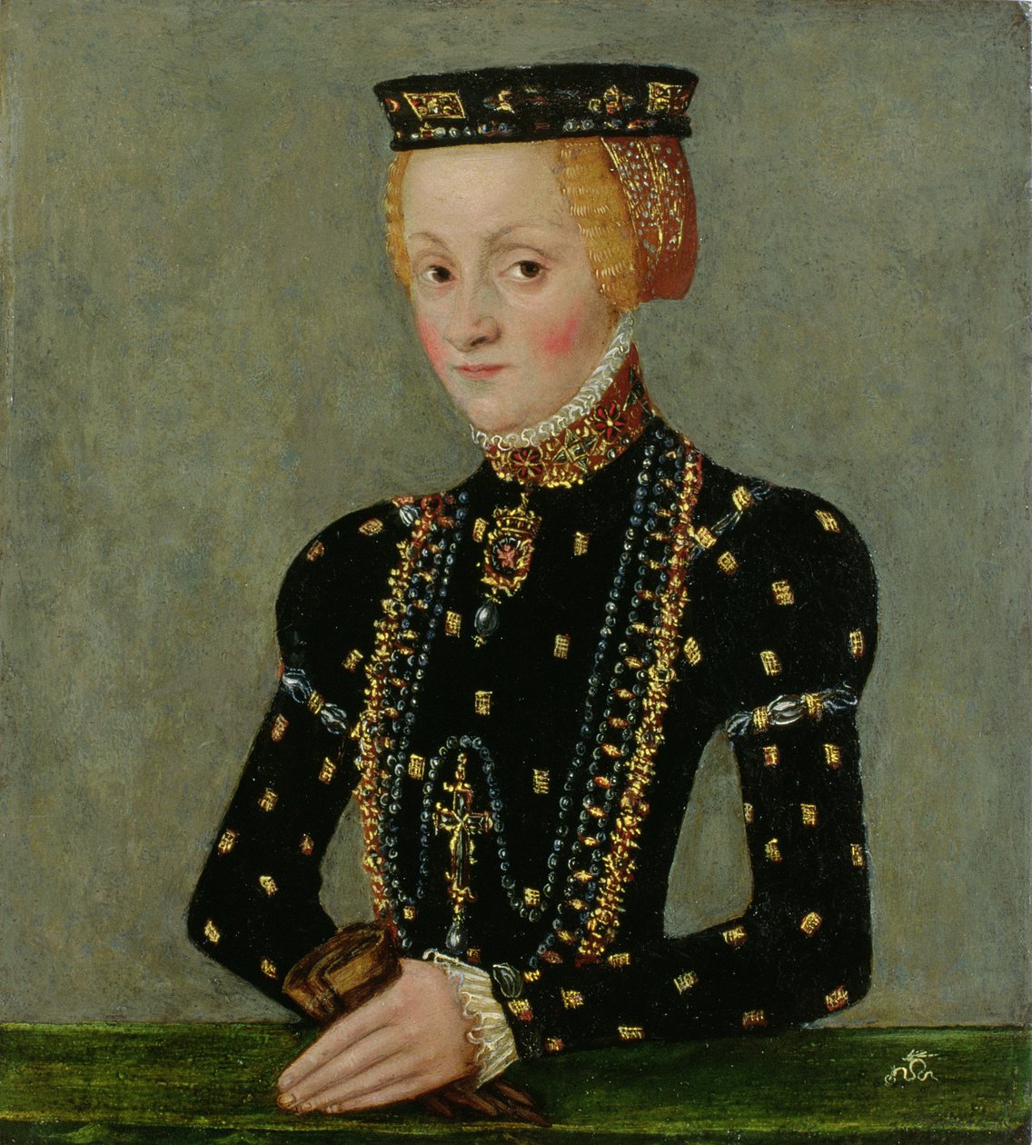 Katarzyna Jagiellonka av Polen, ca 1553-56 (olja på koppar) av Lucas Cranach the Younger