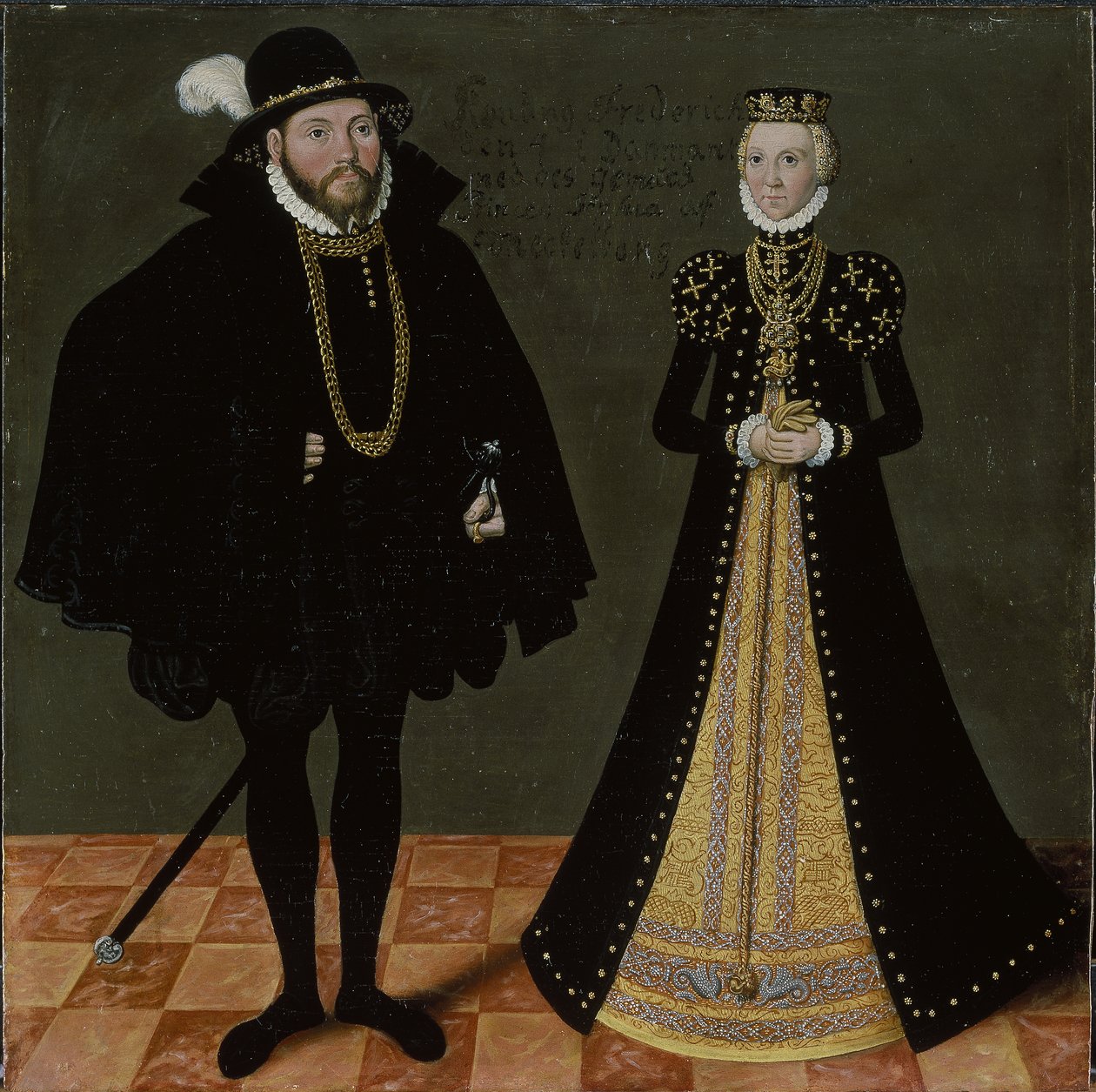 Oidentifierat tyskt kungapar, ca 1580-1600 av Lucas the Younger Cranach