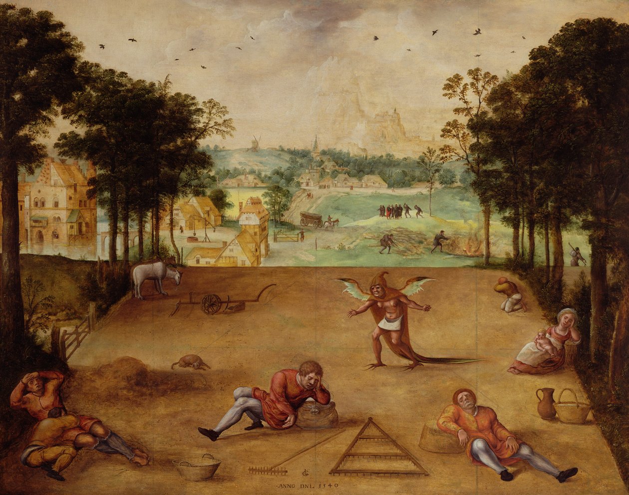 Liknelsen om vetet och ogräset, 1540 av Lucas van Gassel