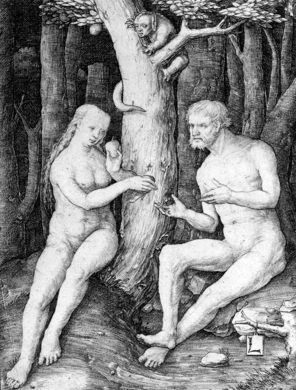 Adam och Eva, ca 1506 av Lucas van Leyden