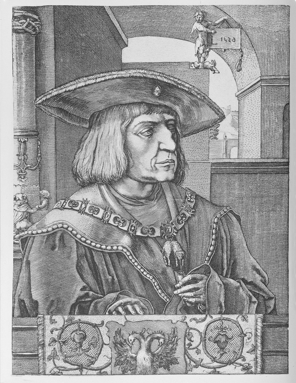 Kejsar Maximilian I av Lucas van Leyden