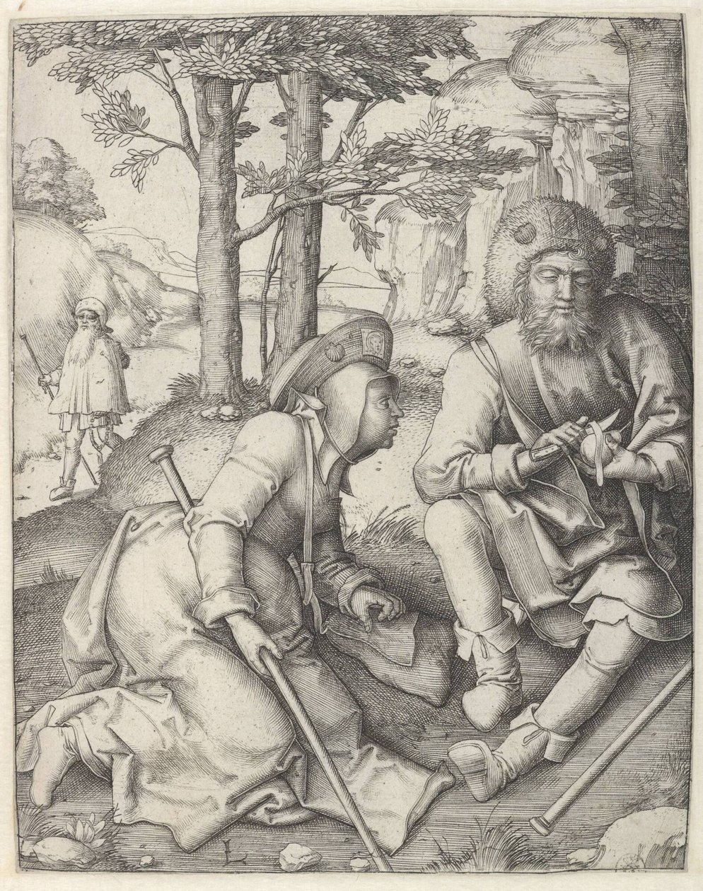 Resting Pilgrims av Lucas van Leyden