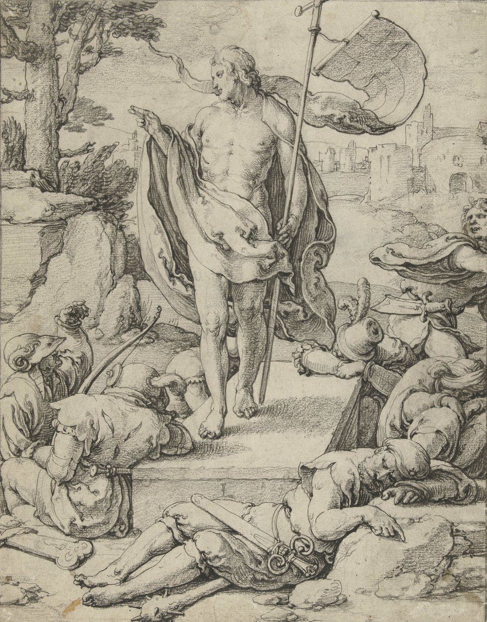 Uppståndelsen, c.1529-33 av Lucas van Leyden