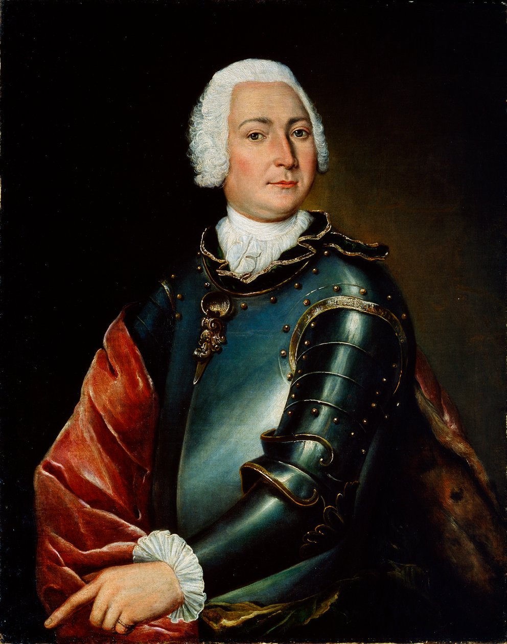 Porträtt av greve Ernst Christoph von Manteuffel, 1700-talet av Lucas Conrad Pfandzelt