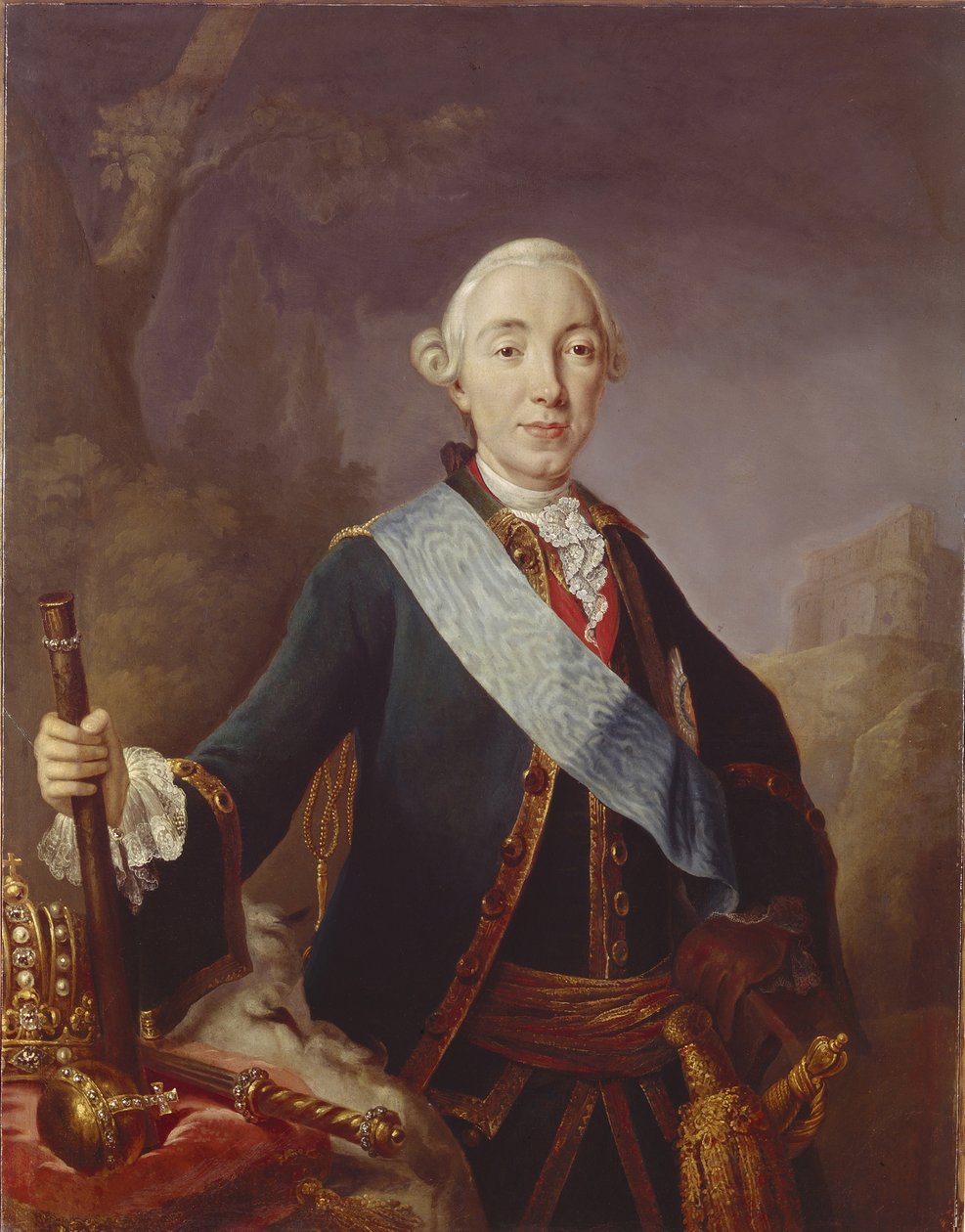 Porträtt av tsaren Peter III av Ryssland 1728-1762, 1761 av Lucas Conrad Pfandzelt