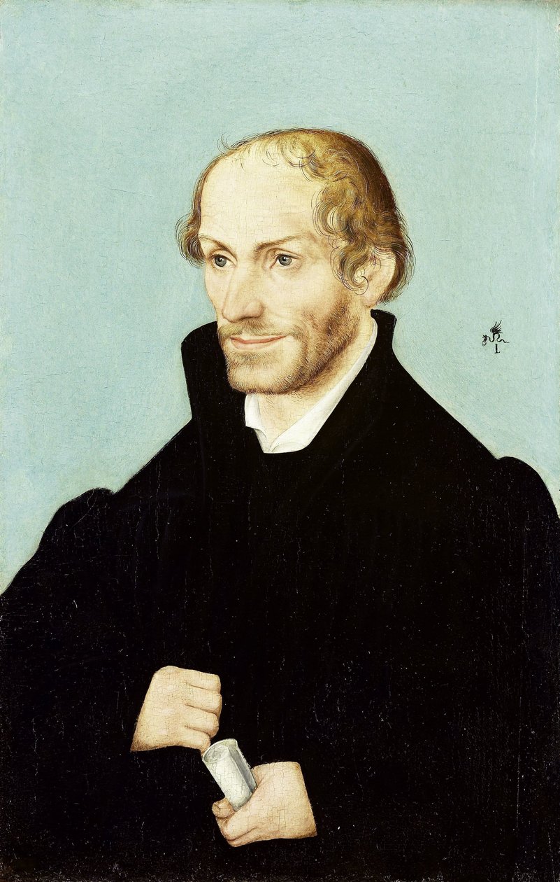 Philipp Melanchthon, reformationens ledande gestalt av Lucas Cranach (I) (workshop of)