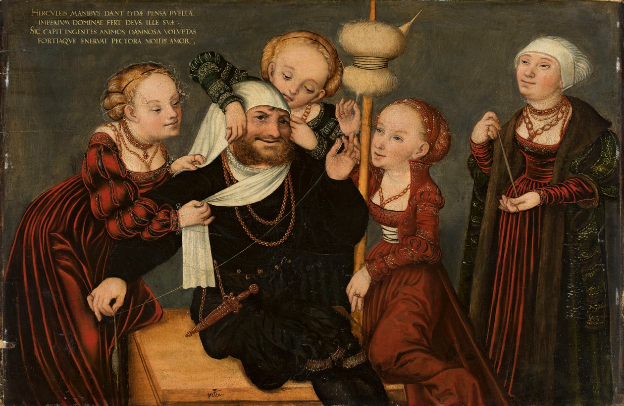 Herkules und Omphale av Lucas Cranach