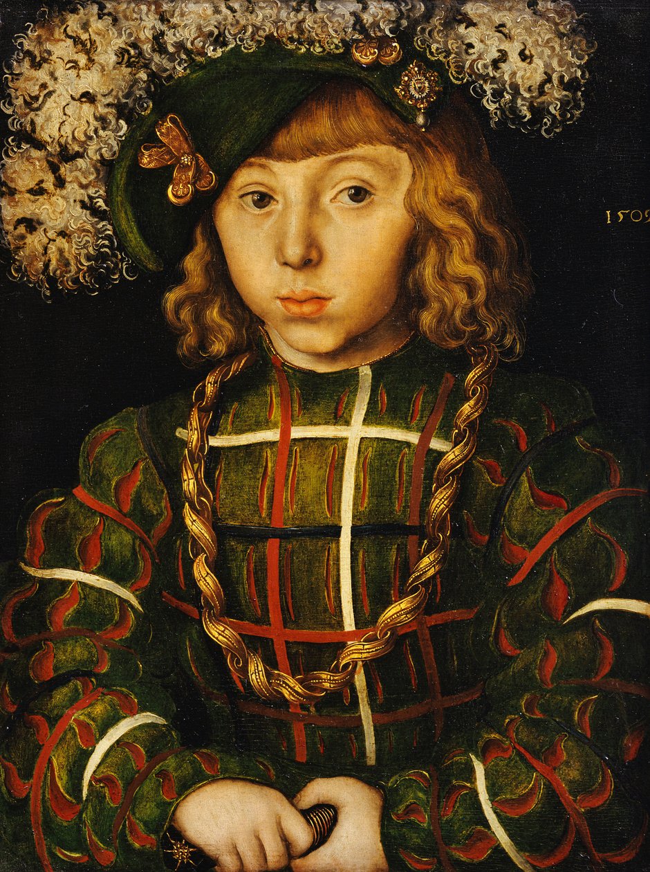 Porträtt av Johann Friedrich, senare kurfurst den storsindede av Sachsen, 1509 av Lucas Cranach
