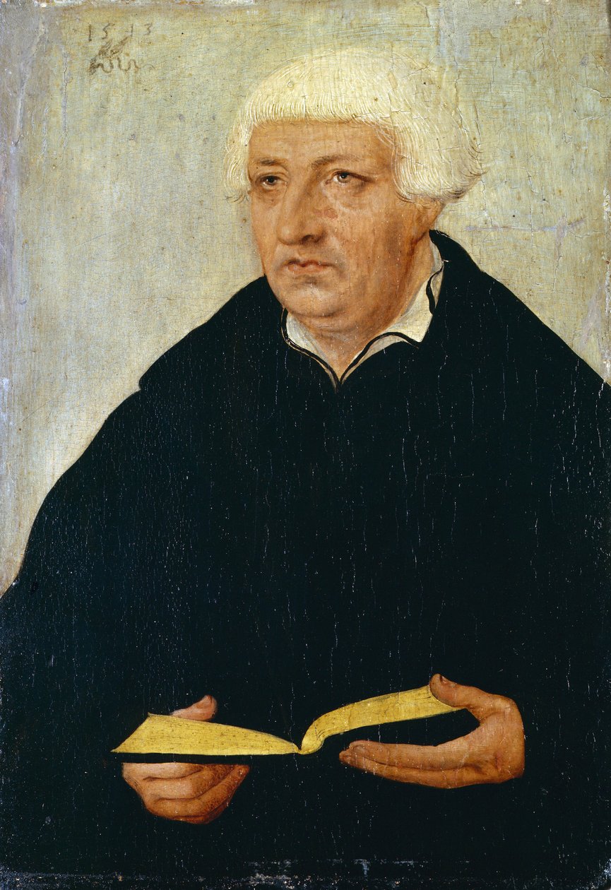 Porträtt av Johannes Bugenhagen av Lucas Cranach